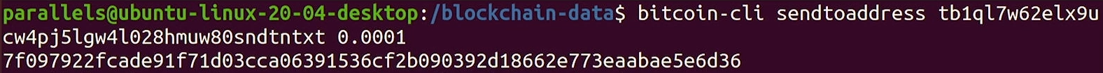 Envío de BTC a través de bitcoin-cli